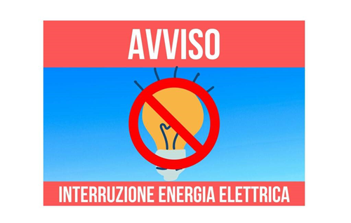 Avviso interruzione energia elettrica in Via Carazzea