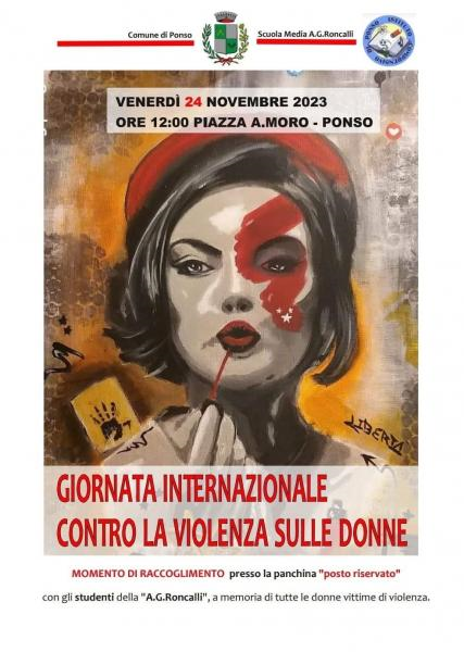 Giornata internazionale contro la violenza sulle donne - momento di raccoglimento il 24 novembre 2023